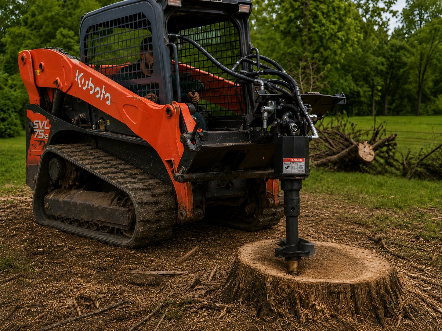 Stump planing work